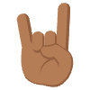 Sign Of The Horns Medium Dark Skin Tone Element from EmojiTwo Colors Set