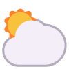 Sun Behind Large Cloud Flat Element from Fluent Emoji Flat Set