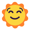 Sun With Face Flat Element from Fluent Emoji Flat Set