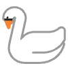 Swan Flat Element from Fluent Emoji Flat Set