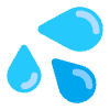 Sweat Droplets Flat Emoji from Fluent Emoji Flat Set | Free Download as SVG Vector and Transparent PNG | Streamline emojis