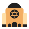 Synagogue Flat Element from Fluent Emoji Flat Set