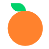 Tangerine Flat Element from Fluent Emoji Flat Set