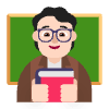 Teacher Flat Light Element from Fluent Emoji Flat Set