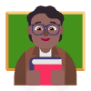 Teacher Flat Medium Dark Element from Fluent Emoji Flat Set