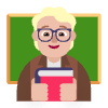 Teacher Flat Medium Light Element from Fluent Emoji Flat Set