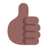 Thumbs Up Flat Medium Dark Element from Fluent Emoji Flat Set