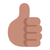 Thumbs Up Flat Medium Emoji from Fluent Emoji Flat Set | Free Download as SVG Vector and Transparent PNG | Streamline emojis