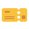 Ticket Flat Element from Fluent Emoji Flat Set