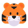 Tiger Face Flat Element from Fluent Emoji Flat Set