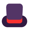Top Hat Flat Element from Fluent Emoji Flat Set