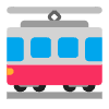 Tram Car Flat Element from Fluent Emoji Flat Set