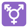 Transgender Symbol Flat Element from Fluent Emoji Flat Set