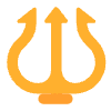 Trident Emblem Flat Element from Fluent Emoji Flat Set
