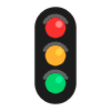 Vertical Traffic Light Flat Element from Fluent Emoji Flat Set