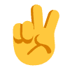 Victory Hand Flat Default Emoji from Fluent Emoji Flat Set | Free Download as SVG Vector and Transparent PNG | Streamline emojis