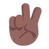 Victory Hand Flat Medium Dark Element from Fluent Emoji Flat Set