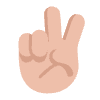 Victory Hand Flat Medium Light Emoji from Fluent Emoji Flat Set | Free Download as SVG Vector and Transparent PNG | Streamline emojis