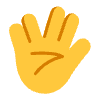 Vulcan Salute Flat Default Element from Fluent Emoji Flat Set