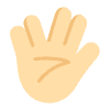 Vulcan Salute Flat Light Element from Fluent Emoji Flat Set