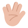 Vulcan Salute Flat Medium Light Element from Fluent Emoji Flat Set