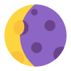 Waning Crescent Moon Flat Emoji from Fluent Emoji Flat Set | Free Download as SVG Vector and Transparent PNG | Streamline emojis