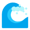Water Wave Flat Element from Fluent Emoji Flat Set