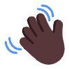 Waving Hand Flat Dark Element from Fluent Emoji Flat Set