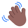 Waving Hand Flat Medium Dark Element from Fluent Emoji Flat Set