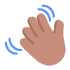 Waving Hand Flat Medium Element from Fluent Emoji Flat Set