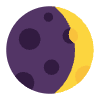 Waxing Crescent Moon Flat Element from Fluent Emoji Flat Set