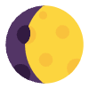 Waxing Gibbous Moon Flat Element from Fluent Emoji Flat Set