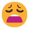 Weary Face Flat Element from Fluent Emoji Flat Set