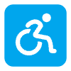 Wheelchair Symbol Flat Emoji from Fluent Emoji Flat Set | Free Download as SVG Vector and Transparent PNG | Streamline emojis