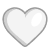 White Heart Flat Element from Fluent Emoji Flat Set