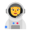 Woman Astronaut Flat Default Emoji from Fluent Emoji Flat Set | Free Download as SVG Vector and Transparent PNG | Streamline emojis