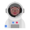 Woman Astronaut Flat Medium Dark Element from Fluent Emoji Flat Set