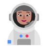 Woman Astronaut Flat Medium Emoji from Fluent Emoji Flat Set | Free Download as SVG Vector and Transparent PNG | Streamline emojis