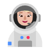 Woman Astronaut Flat Medium Light Element from Fluent Emoji Flat Set