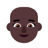 Woman Bald Flat Dark Element from Fluent Emoji Flat Set