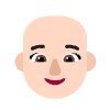 Woman Bald Flat Light Element from Fluent Emoji Flat Set