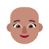 Woman Bald Flat Medium Element from Fluent Emoji Flat Set