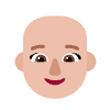 Woman Bald Flat Medium Light Element from Fluent Emoji Flat Set