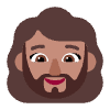 Woman Beard Flat Medium Element from Fluent Emoji Flat Set