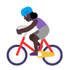 Woman Biking Flat Dark Element from Fluent Emoji Flat Set