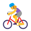 Woman Biking Flat Default Element from Fluent Emoji Flat Set