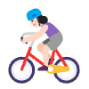 Woman Biking Flat Light Emoji from Fluent Emoji Flat Set | Free Download as SVG Vector and Transparent PNG | Streamline emojis