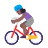 Woman Biking Flat Medium Dark Element from Fluent Emoji Flat Set