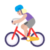 Woman Biking Flat Medium Light Element from Fluent Emoji Flat Set