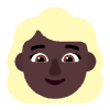 Woman Blonde Hair Flat Dark Element from Fluent Emoji Flat Set
